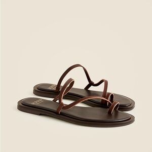 J Crew Carsen Made-in-Italy toe-ring sandals in leather